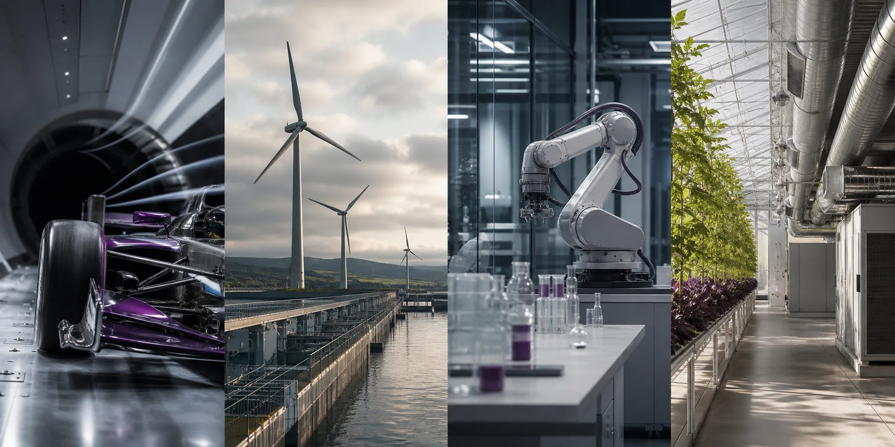 Motorsports, wind and water infrastructure, robotics, pharmacology, agriculture and HVAC